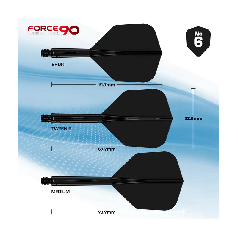 MISSION FORCE 90 STANDARD Nº6 NEGRA EN DARDOSNET.COM